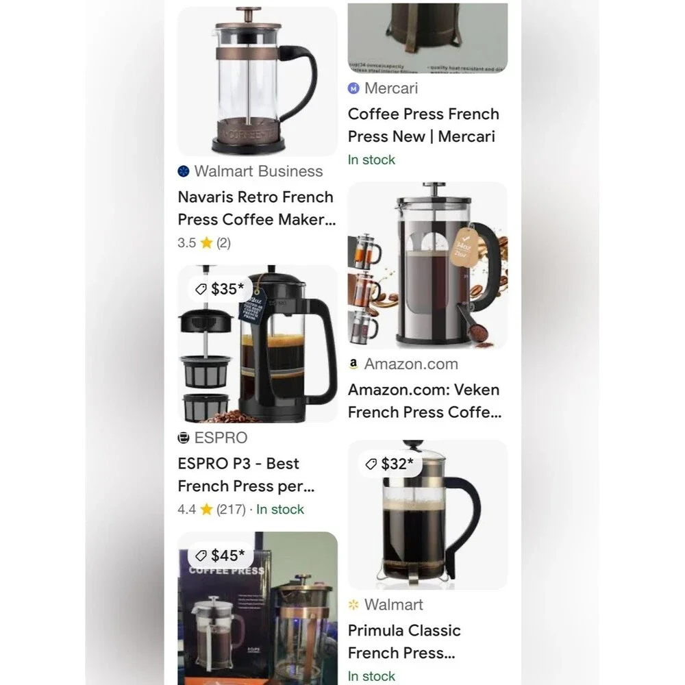 #2239** Incredible Coffee Press - Brown Finish by unique double screen